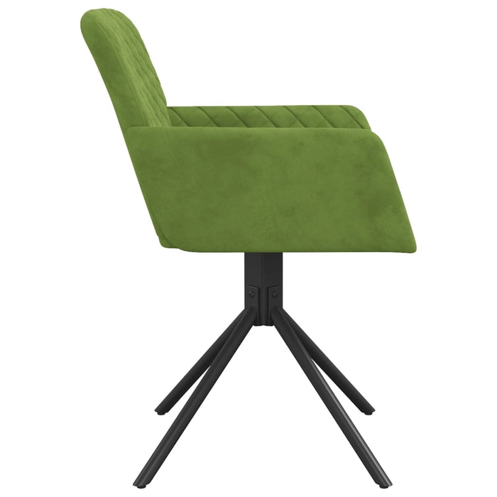 Scaune de bucătărie pivotante, 2 buc., verde deschis, catifea - WALTI WALTI
