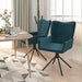 Scaune de bucătărie pivotante, 2 buc., albastru, catifea - WALTI WALTI