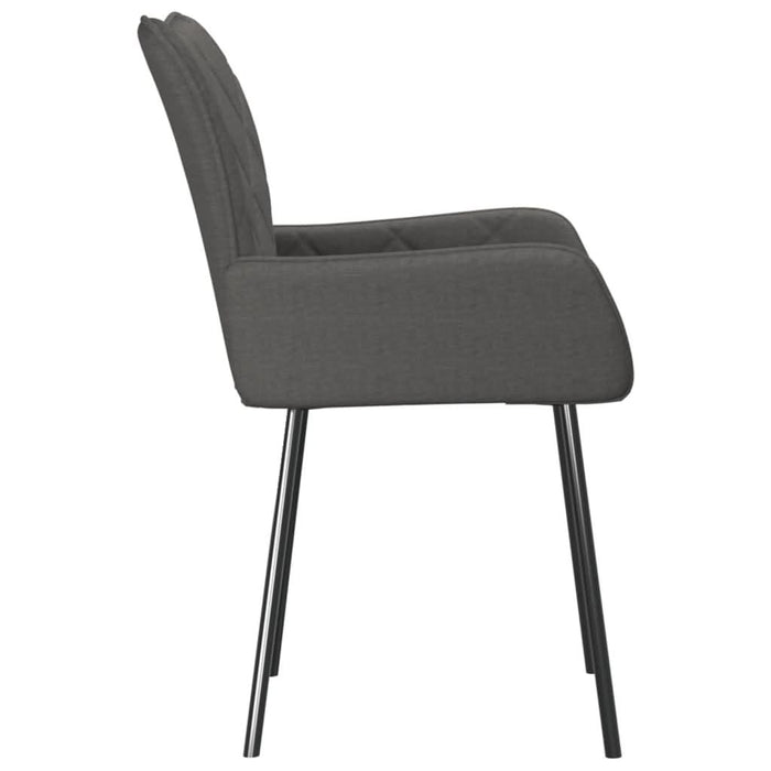 Scaune de bucătărie, 2 buc., gri închis, material textil - WALTI WALTI