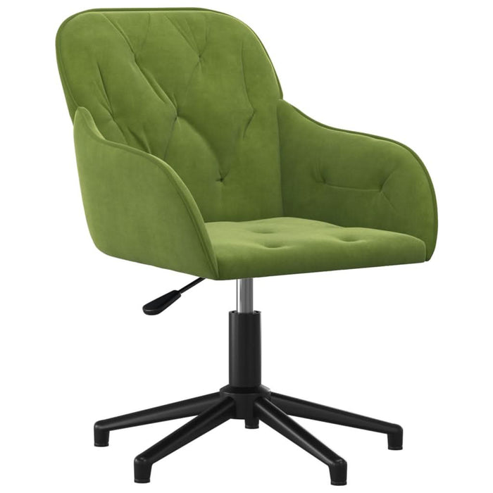 Scaun de birou pivotant, verde deschis, catifea - WALTI WALTI