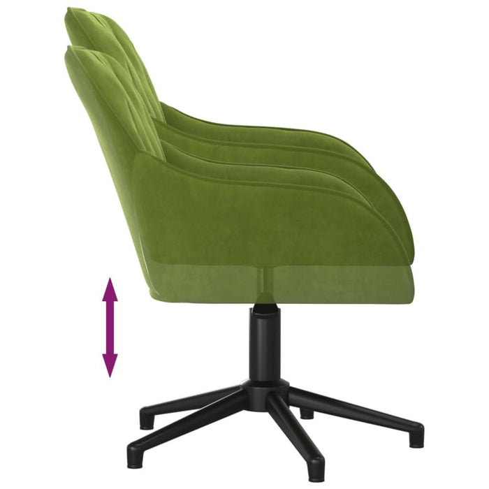 Scaun de birou pivotant, verde deschis, catifea - WALTI WALTI