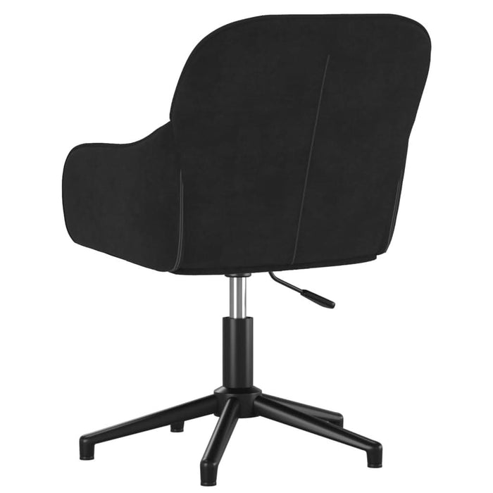 Scaun de birou pivotant, negru, catifea - WALTI WALTI