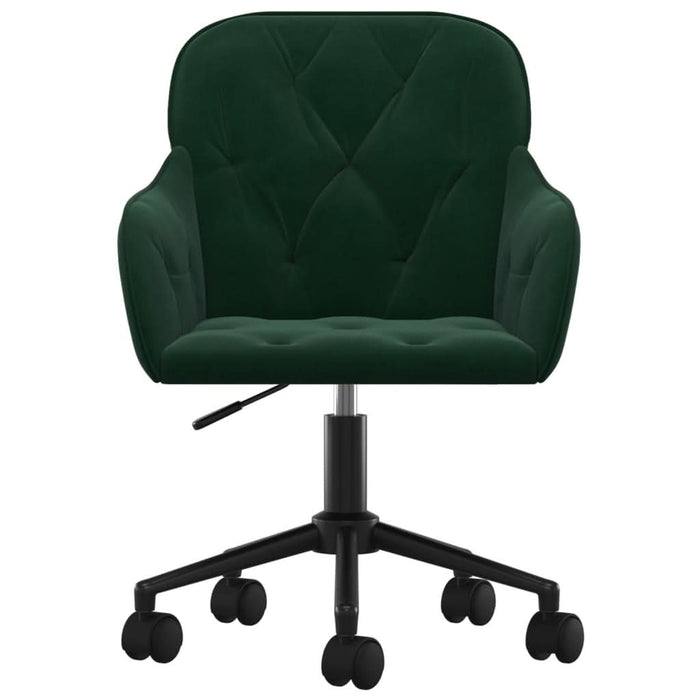 Scaun de birou pivotant, verde închis, catifea - WALTI WALTI
