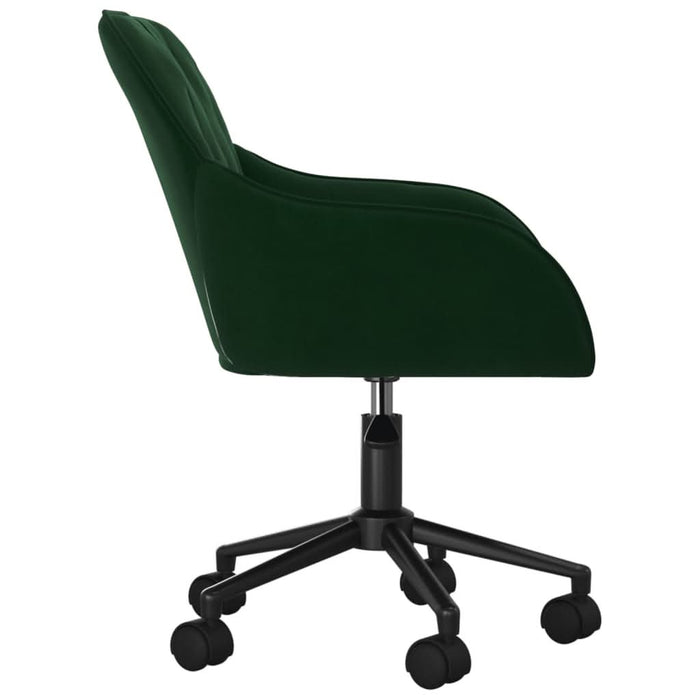 Scaun de birou pivotant, verde închis, catifea - WALTI WALTI