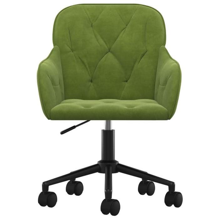 Scaun de birou pivotant, verde deschis, catifea - WALTI WALTI