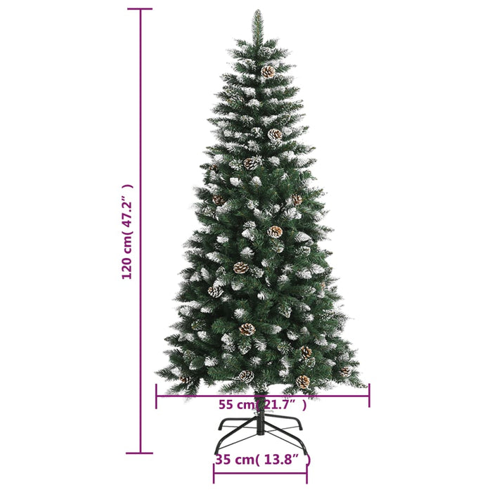 Brad de Crăciun artificial cu suport, verde, 120 cm, PVC WALTI