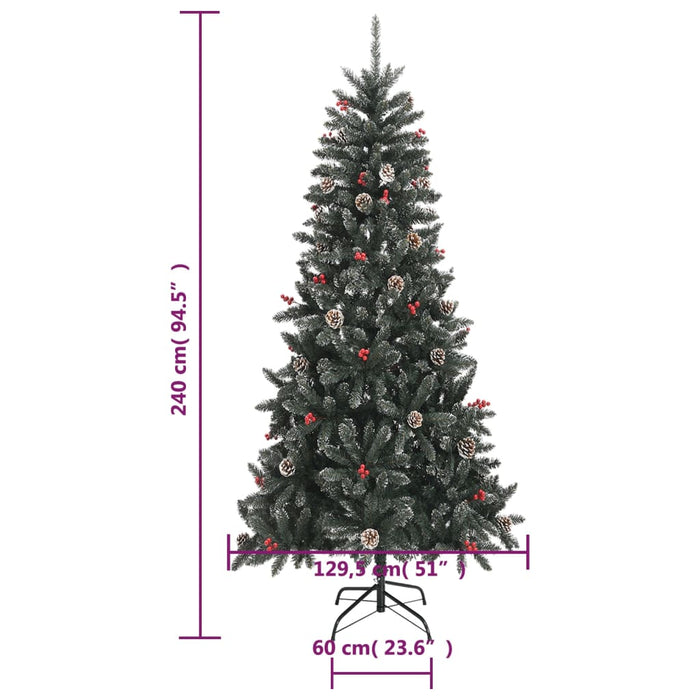 Brad de Crăciun artificial cu suport, verde, 240 cm, PVC - WALTI WALTI