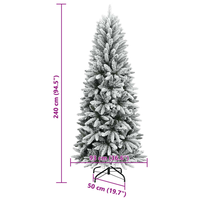 Brad de Crăciun artificial cu zăpadă pufoasă, 240 cm, PVC & PE - WALTI WALTI