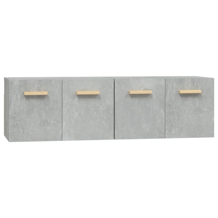 Dulapuri TV de perete 2 buc. gri beton 60x36,5x35 cm lemn - WALTI WALTI