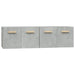 Dulapuri TV de perete 2 buc. gri beton 60x36,5x35 cm lemn - WALTI WALTI