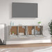 Dulapuri TV de perete 2 buc. gri beton 60x36,5x35 cm lemn - WALTI WALTI