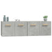 Dulapuri TV de perete 2 buc. gri beton 60x36,5x35 cm lemn - WALTI WALTI