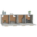 Dulapuri TV de perete 2 buc. gri beton 60x36,5x35 cm lemn - WALTI WALTI