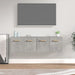 Dulapuri TV de perete 2 buc. gri beton 60x36,5x35 cm lemn - WALTI WALTI