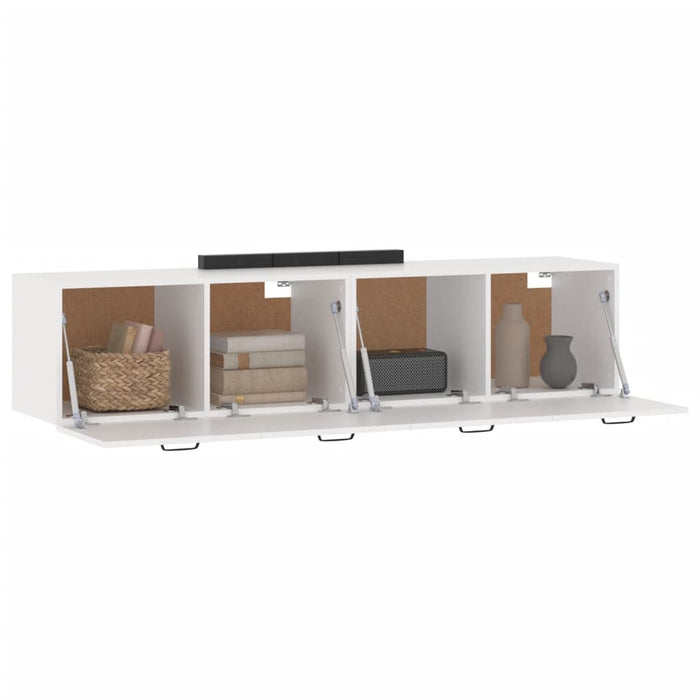 Dulapuri TV de perete, 2 buc., alb, 60x36,5x35 cm lemn compozit WALTI