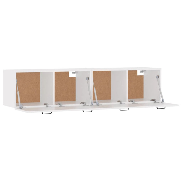 Dulapuri TV de perete, 2 buc., alb, 60x36,5x35 cm lemn compozit WALTI