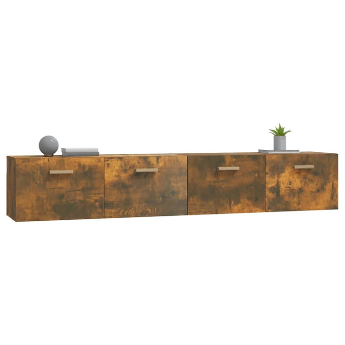Dulapuri de perete 2 buc. stejar fumuriu 100x36,5x35 cm lemn - WALTI WALTI