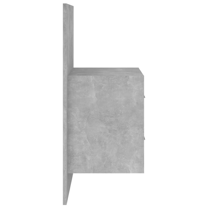 Tăblie de pat cu dulapuri, gri beton, lemn prelucrat - WALTI WALTI