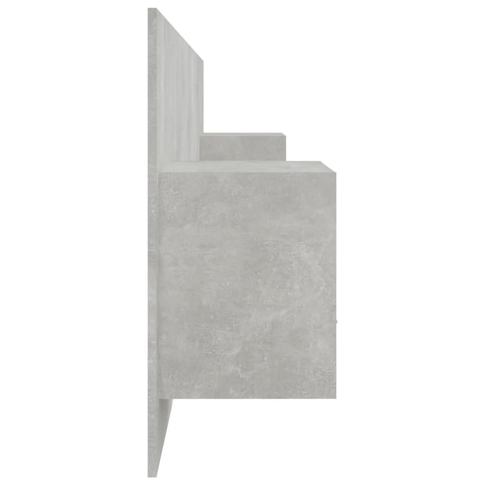 Tăblie de pat cu dulapuri, gri beton, lemn prelucrat - WALTI WALTI