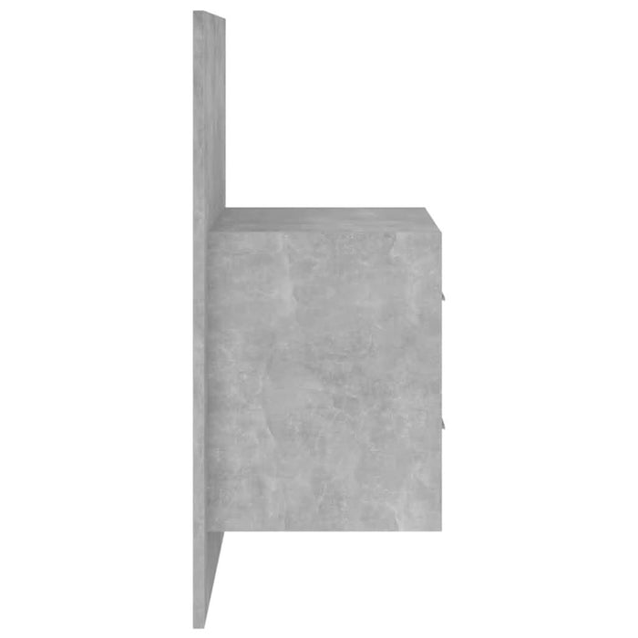 Tăblie de pat cu dulapuri, gri beton, lemn prelucrat - WALTI WALTI