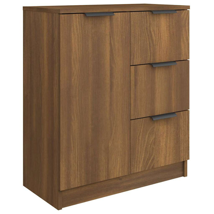 Servante, 2 buc., stejar maro, 60x30x70 cm, lemn prelucrat WALTI