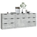 Servante, 3 piese, gri beton, lemn prelucrat - WALTI WALTI