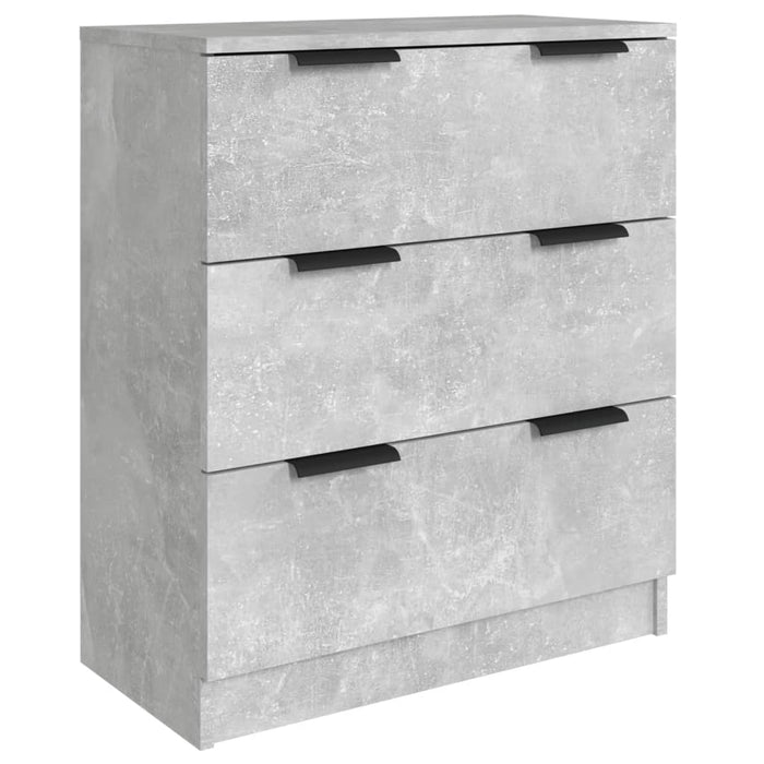 Servante, 3 piese, gri beton, lemn prelucrat - WALTI WALTI