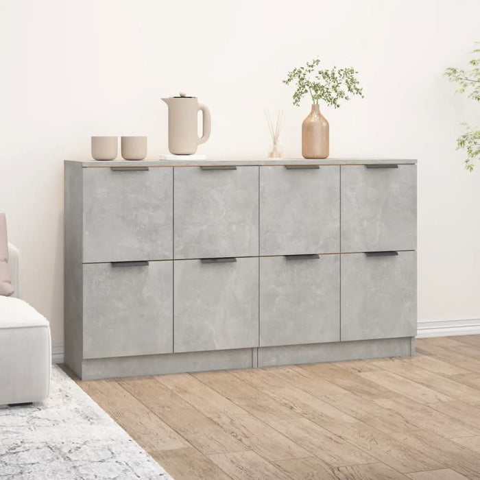 Servante, 2 piese, gri beton, 60x30x70 cm, lemn prelucrat - WALTI WALTI