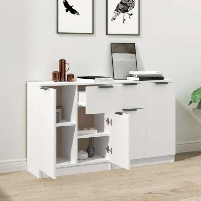 Servante, 2 piese, alb, 60x30x70 cm, lemn prelucrat - WALTI WALTI