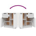 Servante, 2 piese, alb, 60x30x70 cm, lemn prelucrat - WALTI WALTI