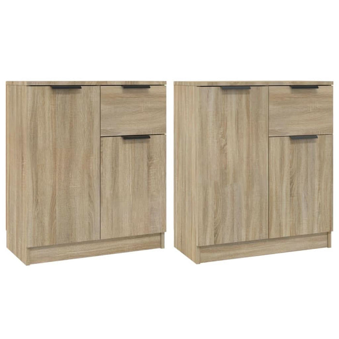 Servante, 2 piese, stejar sonoma, 60x30x70 cm, lemn prelucrat - WALTI WALTI