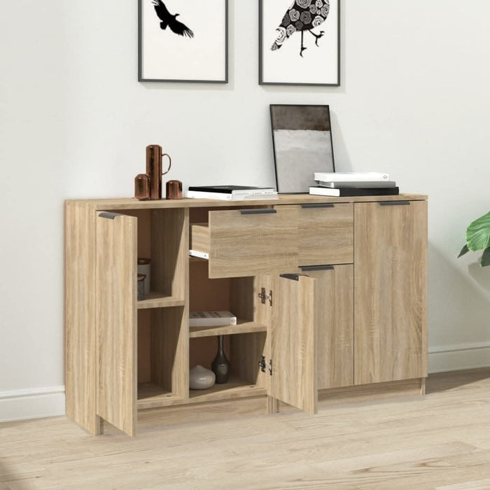 Servante, 2 piese, stejar sonoma, 60x30x70 cm, lemn prelucrat - WALTI WALTI