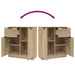 Servante, 2 piese, stejar sonoma, 60x30x70 cm, lemn prelucrat - WALTI WALTI