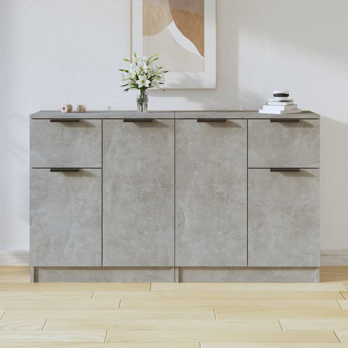 Servante, 2 piese, gri beton, 60x30x70 cm, lemn prelucrat - WALTI WALTI