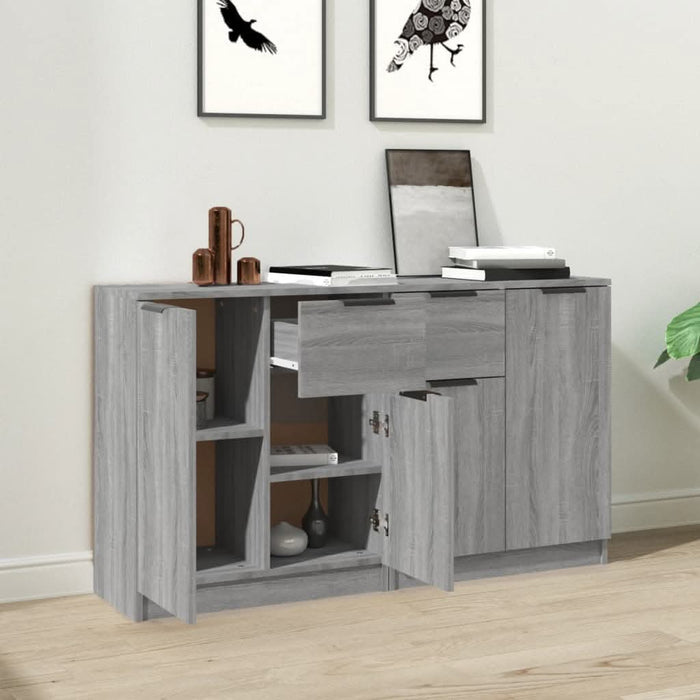 Servante, 2 piese, sonoma gri, 60x30x70 cm, lemn prelucrat - WALTI WALTI