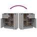 Servante, 2 piese, sonoma gri, 60x30x70 cm, lemn prelucrat - WALTI WALTI
