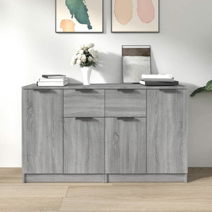 Servante, 2 piese, sonoma gri, 60x30x70 cm, lemn prelucrat - WALTI WALTI