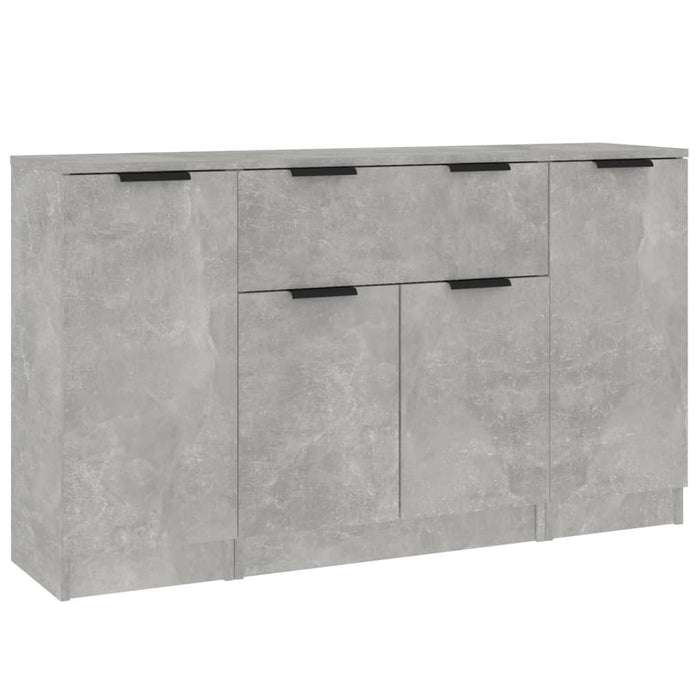 Servante, 3 piese, gri beton, lemn prelucrat - WALTI WALTI
