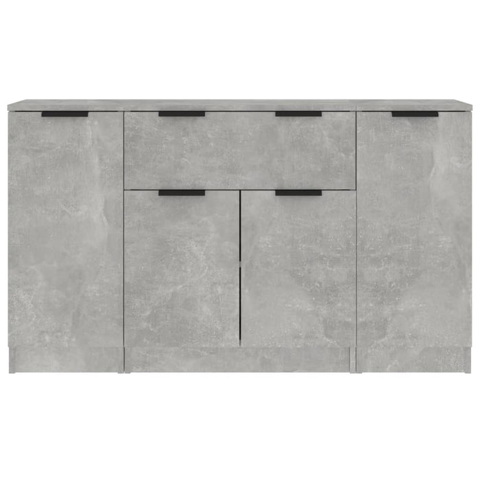 Servante, 3 piese, gri beton, lemn prelucrat - WALTI WALTI