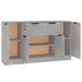 Servante, 3 piese, gri beton, lemn prelucrat - WALTI WALTI