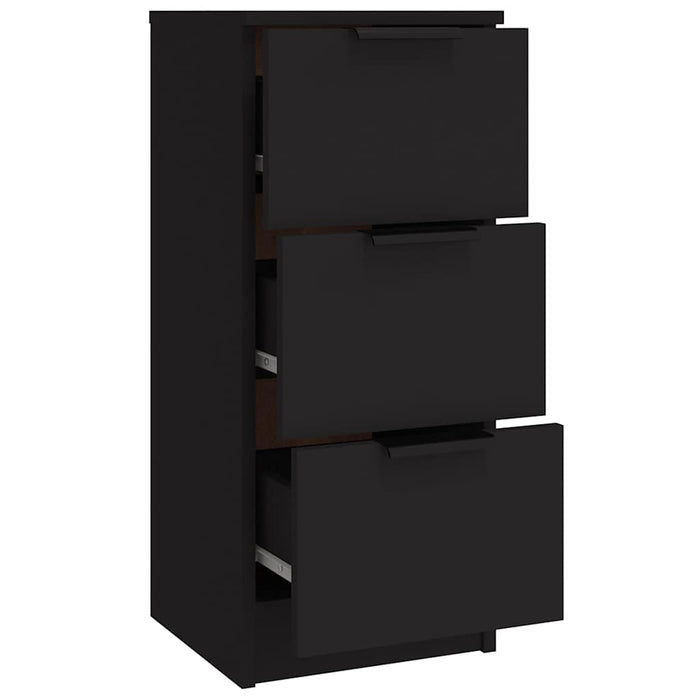 Servante, 3 piese, negru, lemn prelucrat WALTI