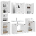 Set dulapuri de baie, 5 piese, alb, lemn prelucrat - WALTI WALTI