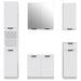Set dulapuri de baie, 5 piese, alb, lemn prelucrat - WALTI WALTI
