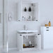 Set dulapuri de baie, 2 piese, alb, lemn prelucrat - WALTI WALTI