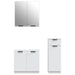 Set dulapuri de baie, 3 piese, alb, lemn prelucrat - WALTI WALTI