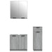 Set dulapuri de baie, 3 piese, gri sonoma, lemn prelucrat - WALTI WALTI