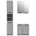 Set dulapuri de baie, 3 piese, gri sonoma, lemn prelucrat - WALTI WALTI
