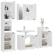 Set dulapuri de baie, 4 piese, alb, lemn prelucrat - WALTI WALTI