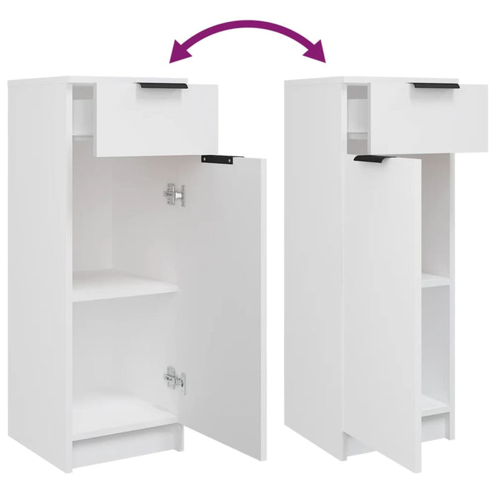 Set dulapuri de baie, 4 piese, alb, lemn prelucrat - WALTI WALTI