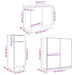 Set dulapuri de baie, 4 piese, alb, lemn prelucrat - WALTI WALTI